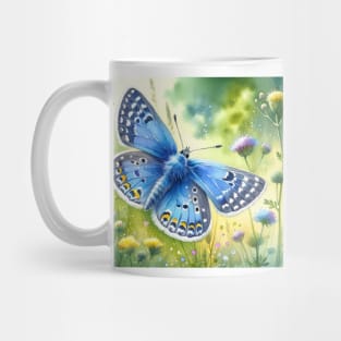 Common Blue - Watercolor Butterfly Mug